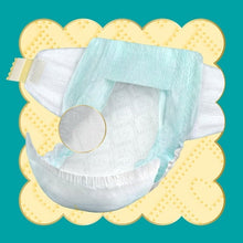 Swaddlers Ultra diaper illustration with light blue and white layers