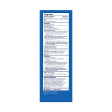 Back of acne wash tube with blue information label panel and text blocks