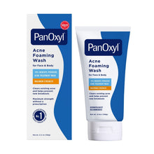 Benzoyl peroxide acne foaming wash box and squeeze tube, clear formula