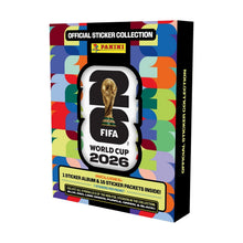 Panini FIFA World Cup 2026™ sticker tin front with trophy logo