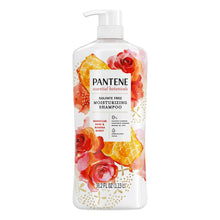 Pantene essential botanicals shampoo bottle with pump, rose and honey scent, 38.2 fl oz