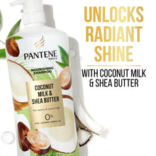 Pantene Pro-V nourishing shampoo bottle with coconut milk & shea butter