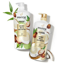 Pantene Pro-V coconut milk & shea butter nourishing shampoo bottles, 38.2 fl oz