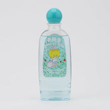 Baby cologne bottle with blue cap and fresh lime front label