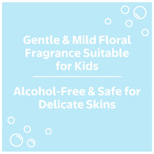 Gentle floral kids fragrance label: alcohol-free and safe for delicate skins
