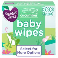 Baby wipes carton, refreshing cucumber scent, 300 count