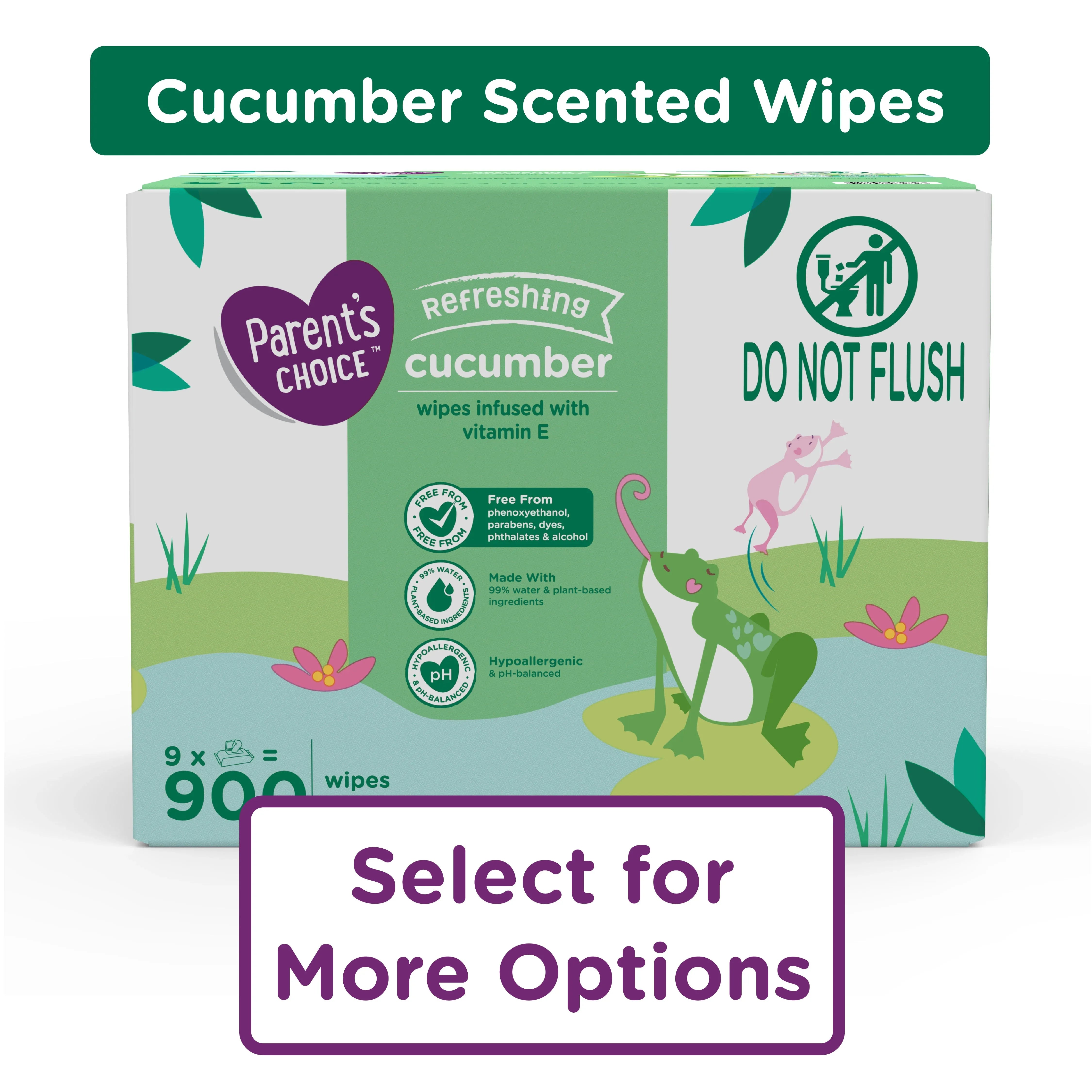 Parent's Choice Refreshing Cucumber Baby Wipes, 300 Count - USA MEGA SHOP