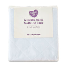 White reversible fleece multi-use pads, quilted diamond pattern, 36 x 27 in, 2-pack