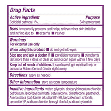 Drug Facts panel for skin protectant colloidal oatmeal 1% on cream label