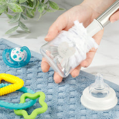 Parent's Choice Brush Breaks Long Handle Stainless Bottle Brush Cleaning Kit with Bottle Brush, Straw Brush, Nipple Brush, 2.63 in, Gray, 1 Piece