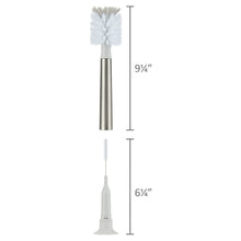 Bottle brush set with 9/4" bottle brush length and 6/4" straw/nipple brush length