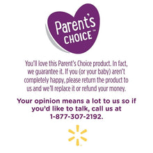 Parent's Choice customer satisfaction guarantee text on wipes package