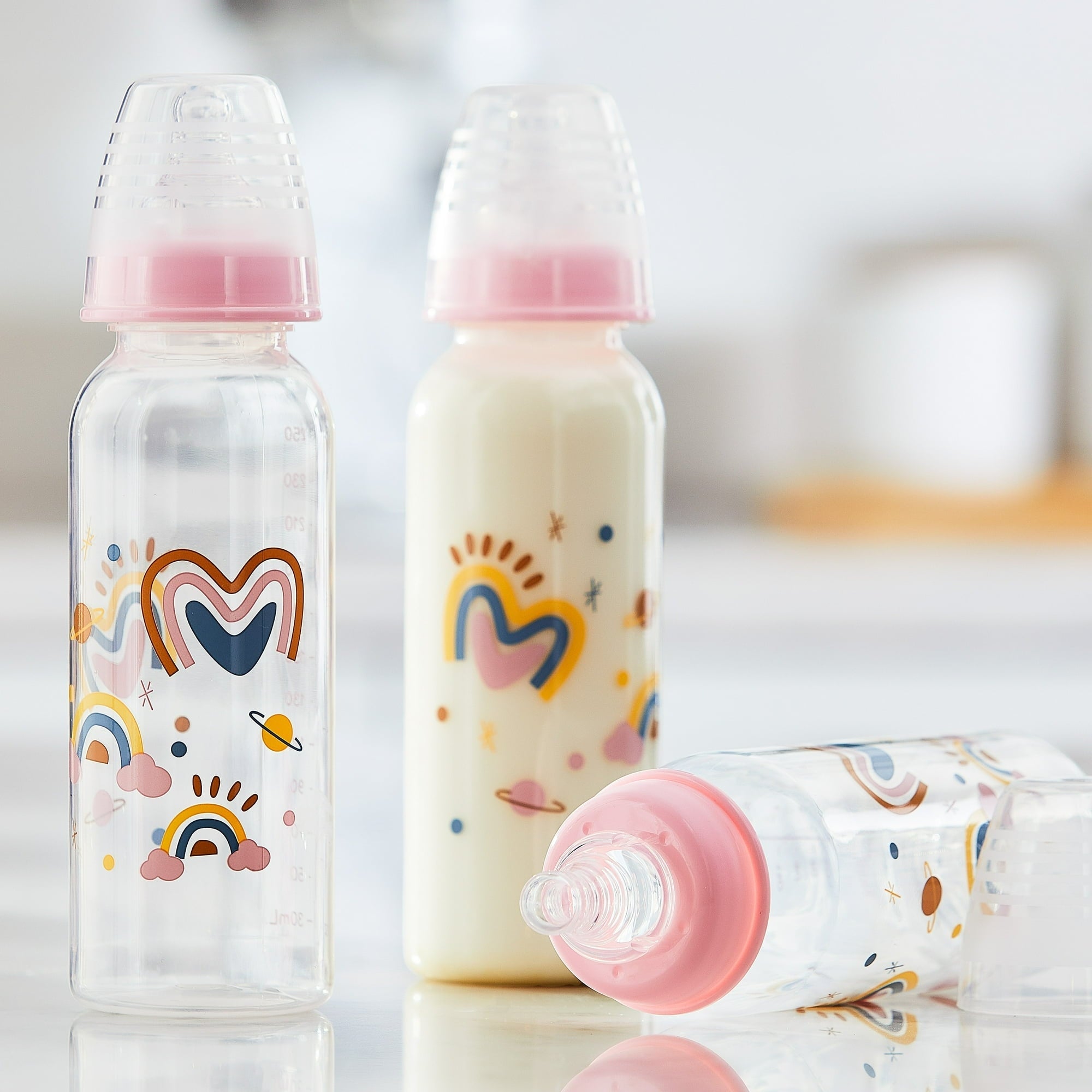 Parent's Choice Standard Neck Bottle, 9 fl oz, Newborn 0+ Months, 3 Pack