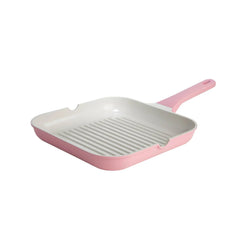 Paris Hilton 11 Inch Ceramic Nonstick Cast Aluminum Grill Pan, Pink