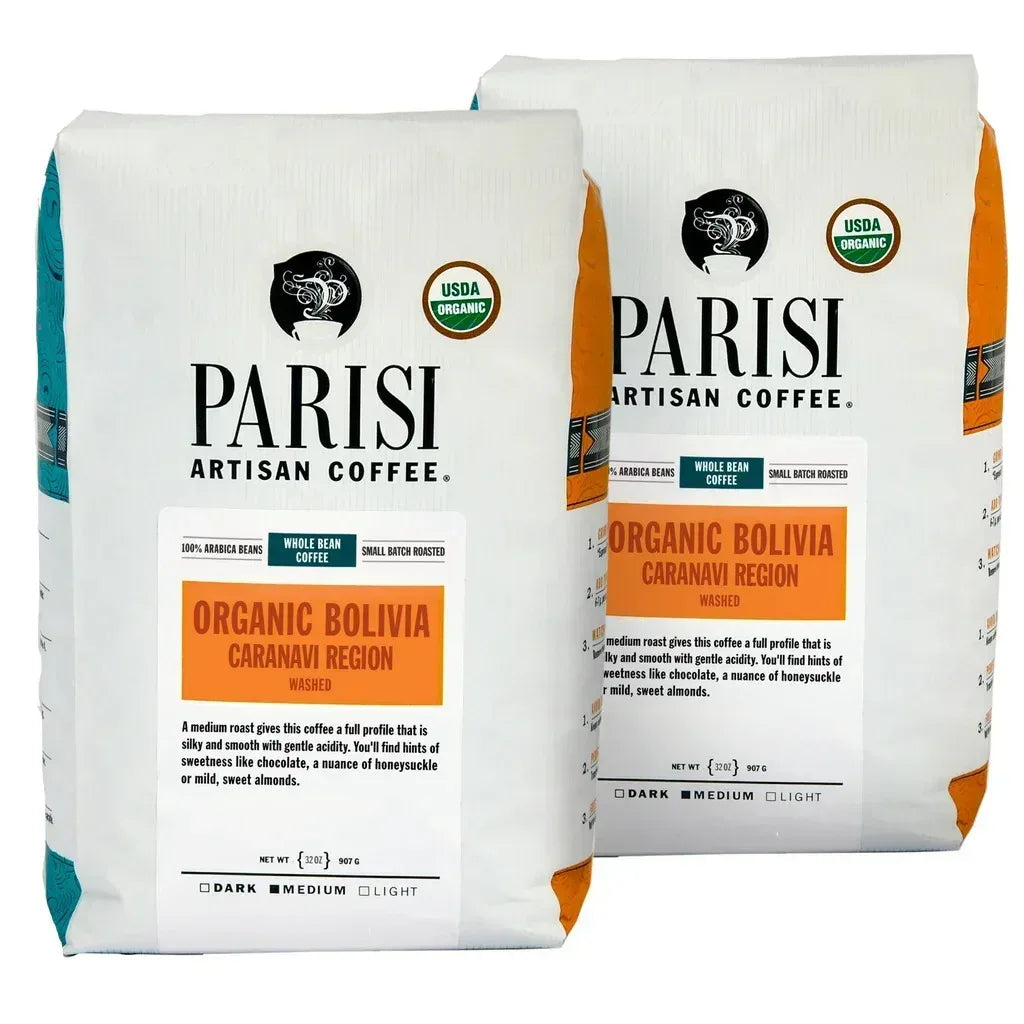 Parisi Artisan Coffee Bolivian Organic Blend Whole Bean 2 lb, 2-pack