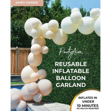 Sandy shades reusable inflatable balloon garland bundle with cream and white balloons