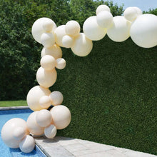 Sandy shades reusable PVC balloon garland arch with cream and white balloons