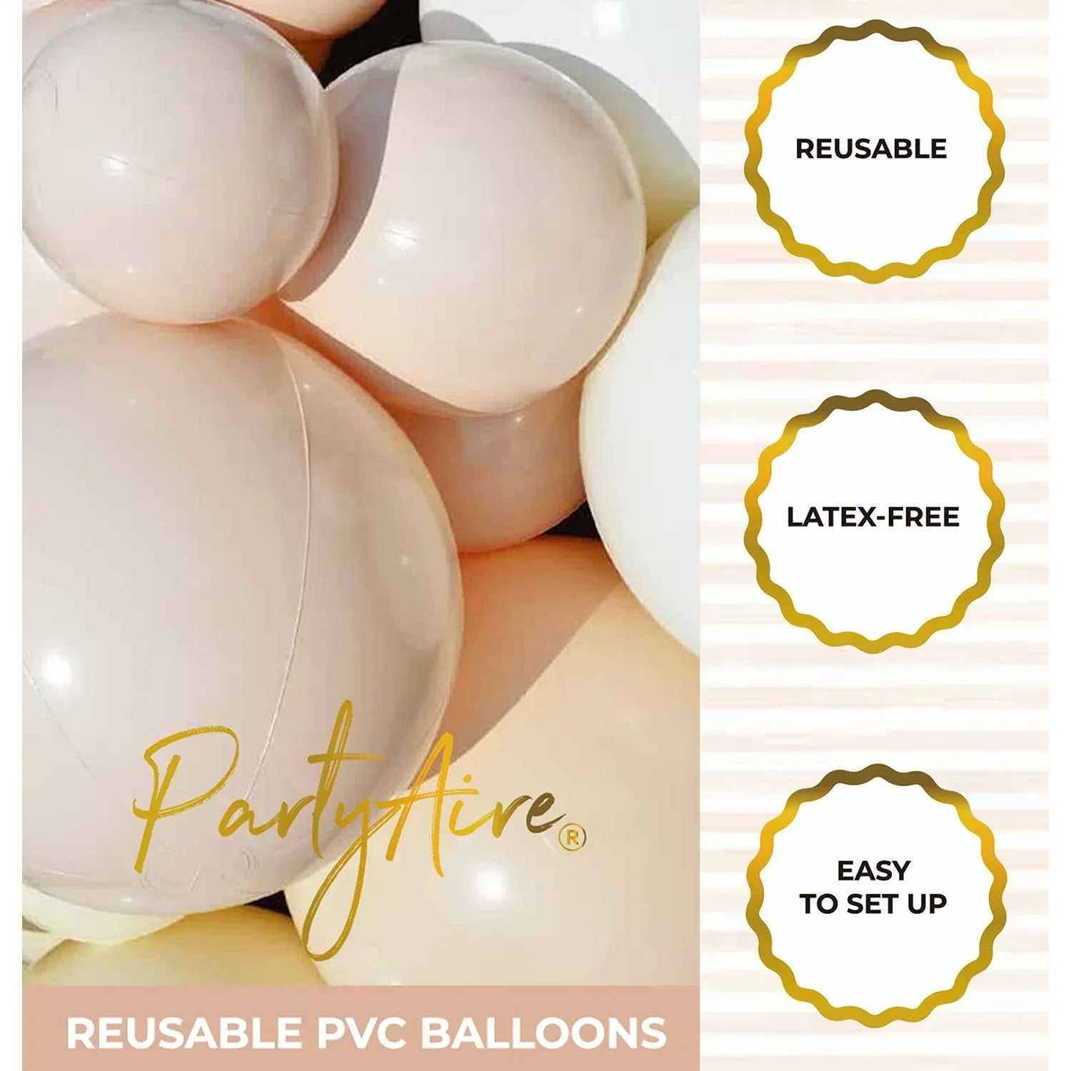 PartyAire 18' Reusable PVC Balloon Arch, 28 pc.
