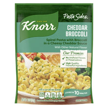 Knorr Pasta Sides cheddar broccoli fusilli pouch, spiral pasta in cheesy sauce mix