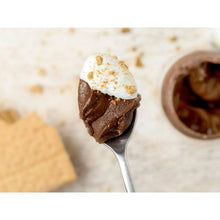 Dark chocolatey peanut butter spread on cracker with spoon