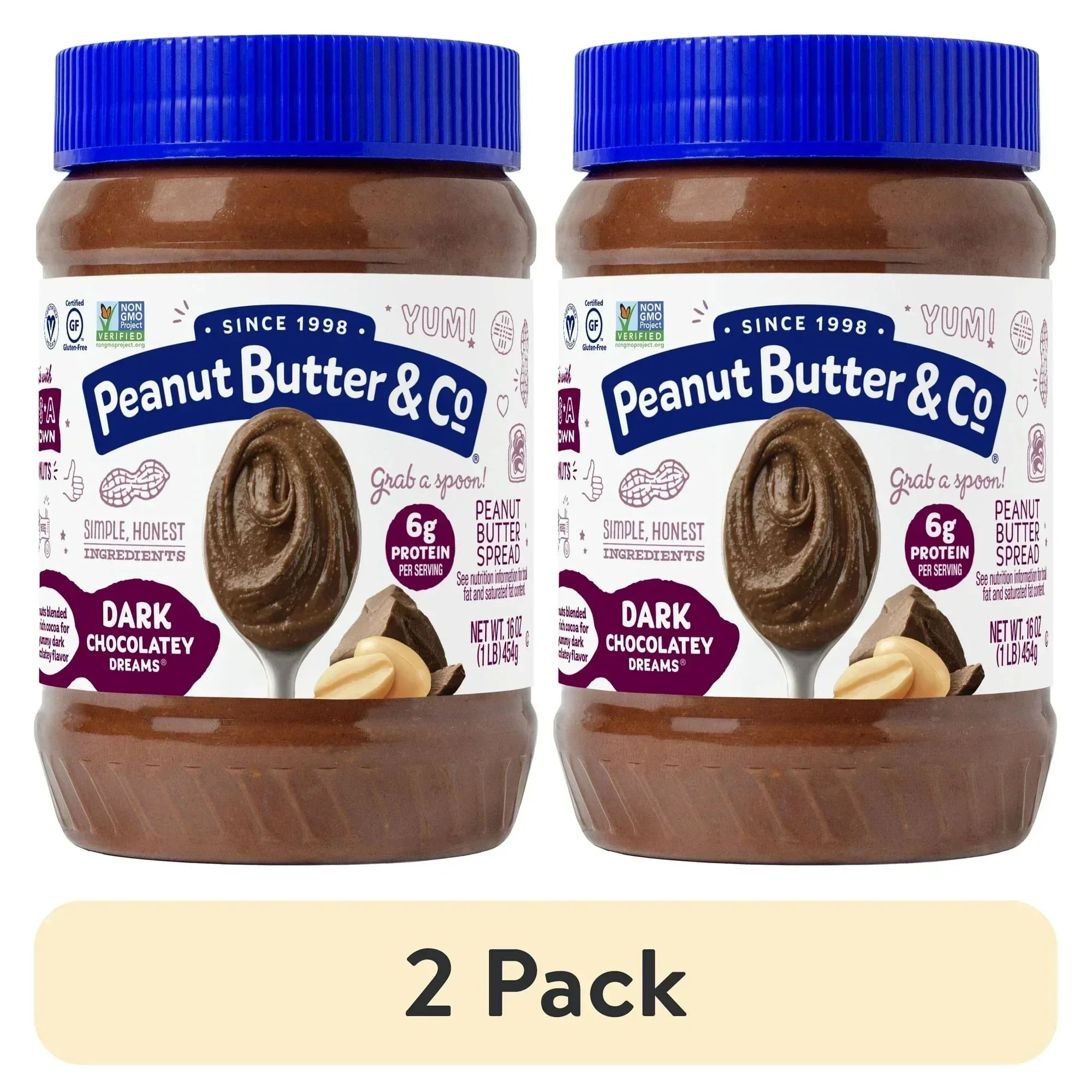 Peanut Butter & Co, Dark Chocolatey Dreams, Peanut Butter Spread, 16 oz
