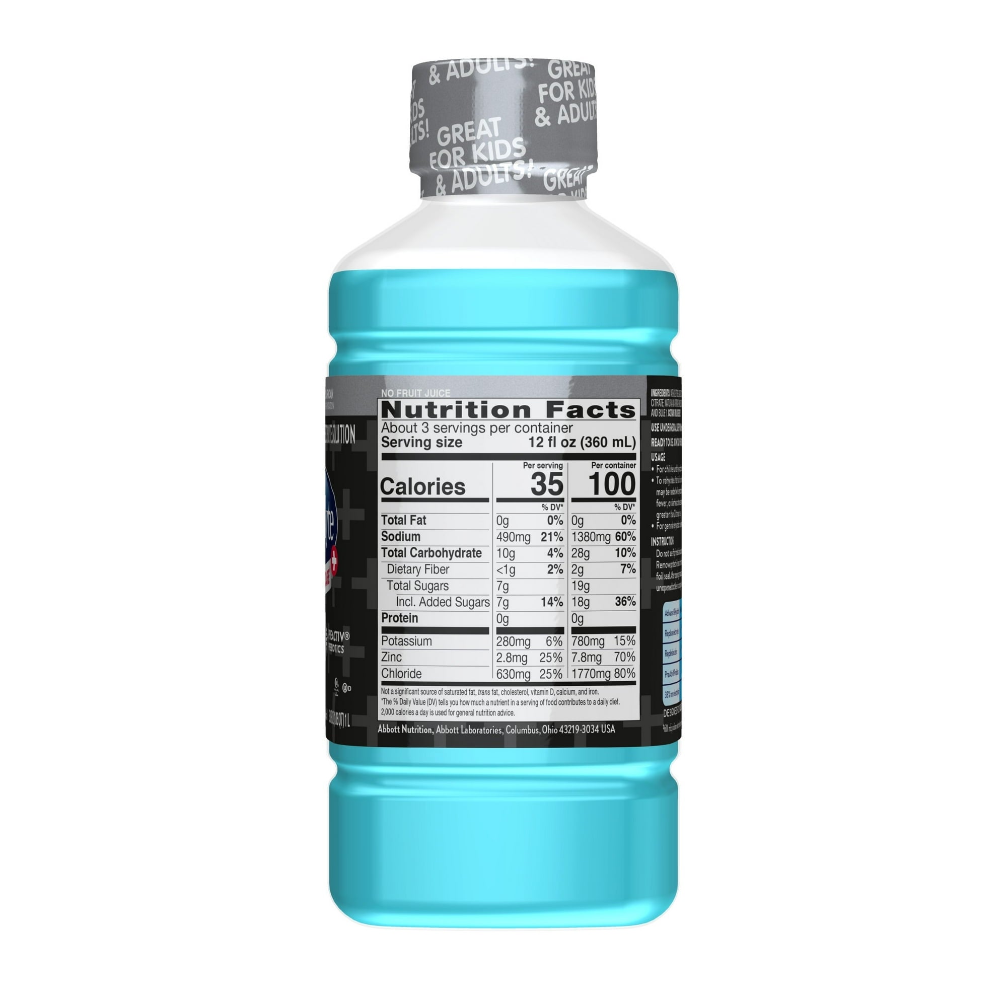 Pedialyte AdvancedCare Plus Electrolyte Drink, Berry Frost, 1 Liter, Pack of 4