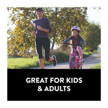 Berry Frost electrolyte drink promotional card reading “Great for kids & adults”
