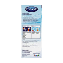 How to eat frozen and drink directions panel on Pedialyte freezer pups package