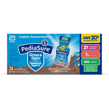 Pediasure Grow & Gain chocolate nutrition shake multipack, 24 bottles, 8 fl oz