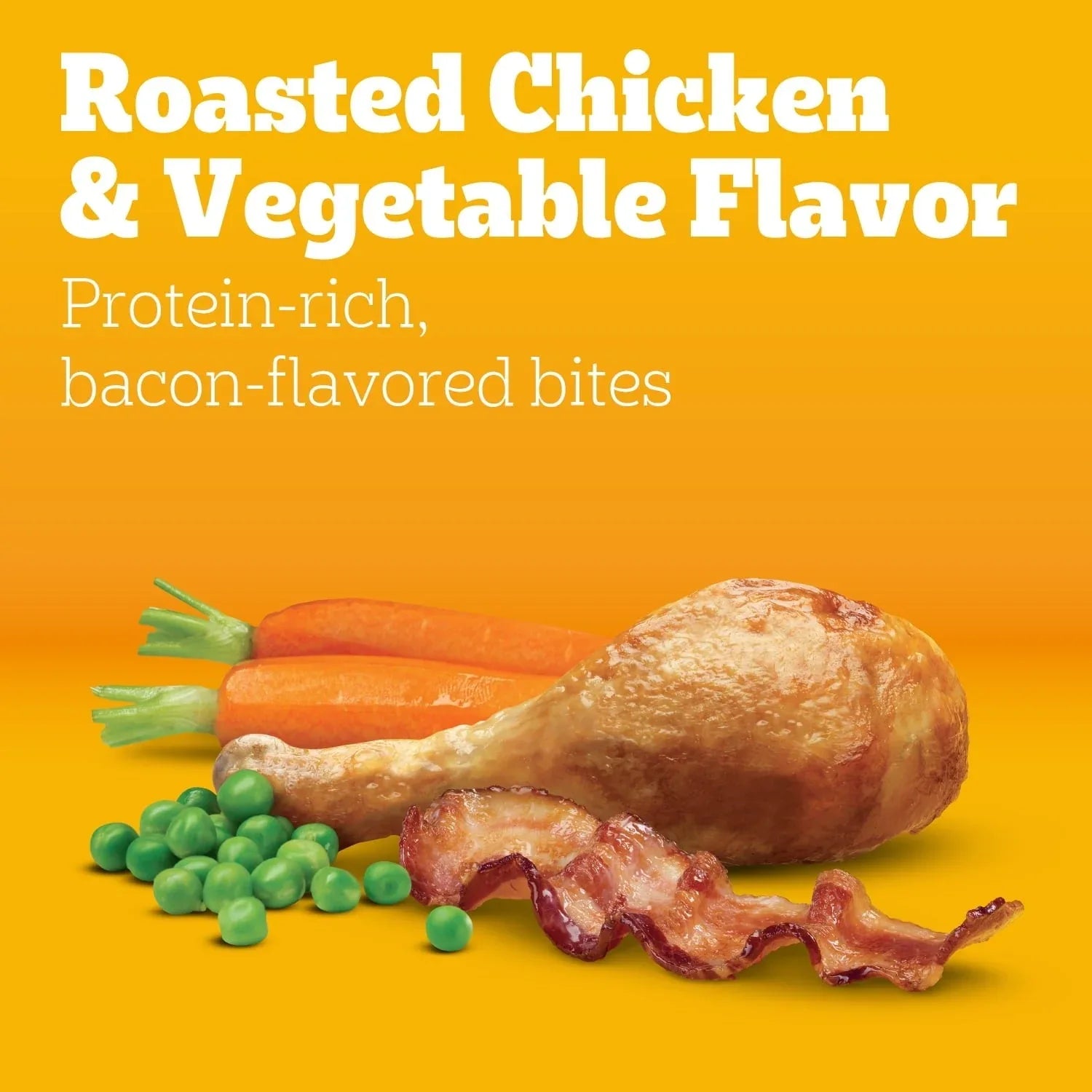 Pedigree Adult Dry Dog Food Roasted Chicken & Vegetable Flavor With Bacon Flavored Bites - USA MEGA SHOP
