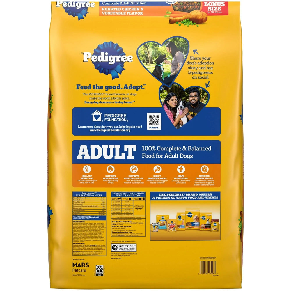 Pedigree Complete Nutrition Adult Dry Dog Food, Roasted Chicken & Vegetable Flavor - USA MEGA SHOP