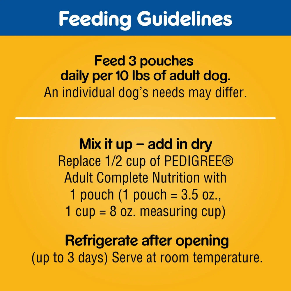 Pedigree Choice Cuts In Gravy Wet Dog Food Chicken Casserole Variety Pack, 3.5 oz Pouches, 18 Count - USA MEGA SHOP