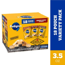 Pedigree 18-pack Choice Cuts in Gravy soft wet dog food pouches, 3.5 oz