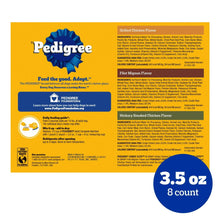 Pedigree Choice Cuts in Gravy dog food variety pack box back with 3.5 oz label