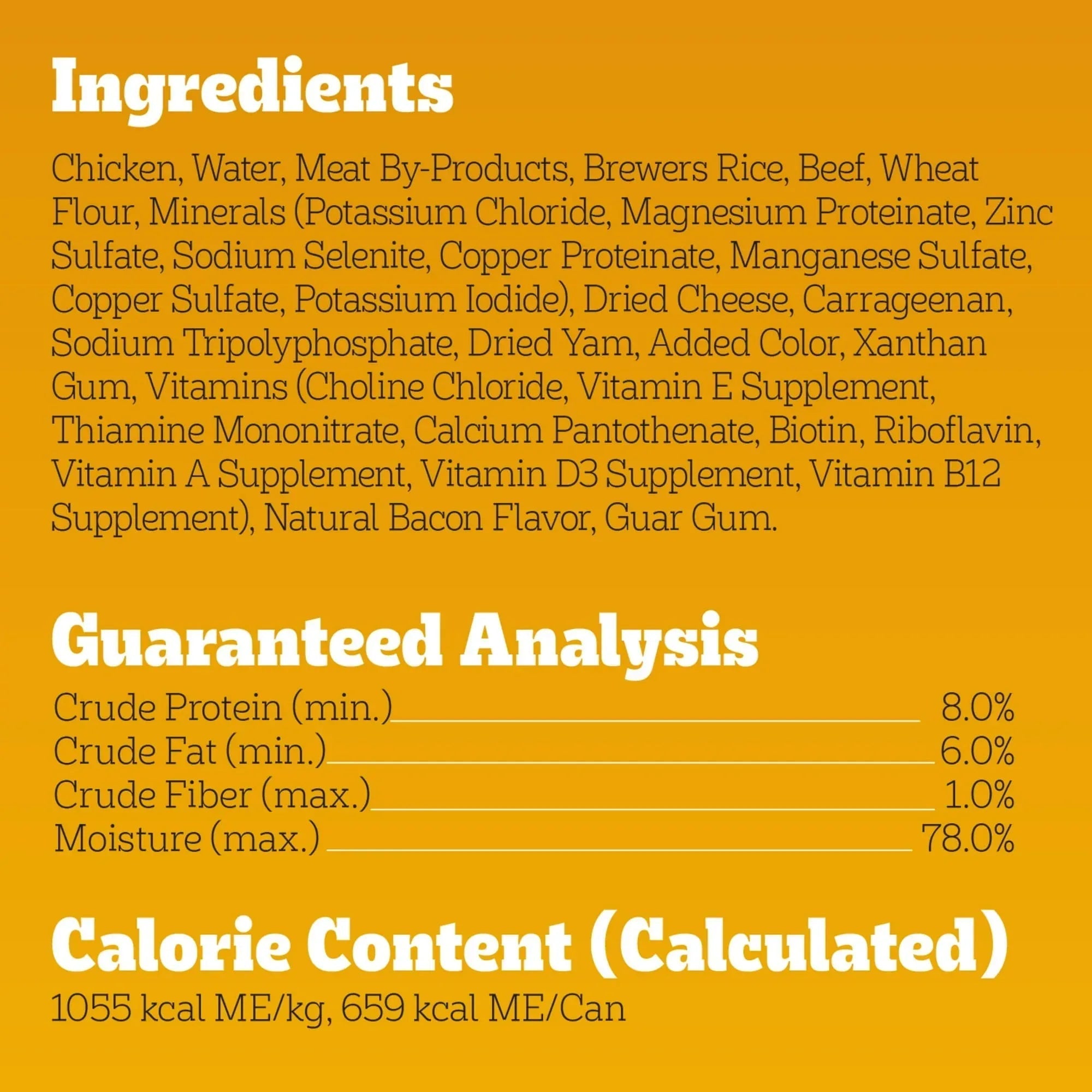 Pedigree Chopped Ground Dinner Beef Bacon & Cheese Flavor Adult Wet Dog Food, (12) 22 oz Cans