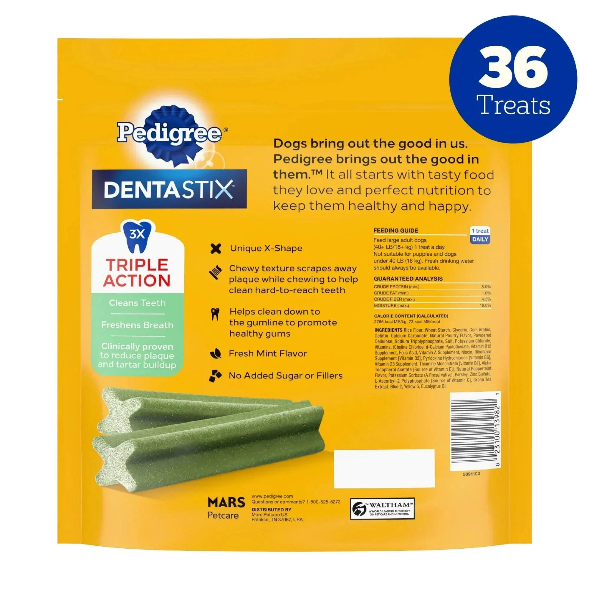 Pedigree Dentastix Fresh Flavor, Large Breed Dog Treats, 1.87 Lb. Bag - USA MEGA SHOP
