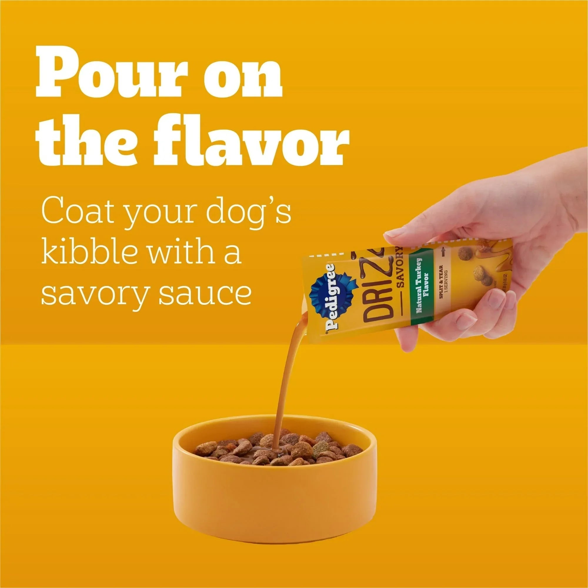 Pedigree Drizzlers Natural Flavor Savory Sauce Wet Dog, 2.1 Oz Twin Pouch (5 Pack)