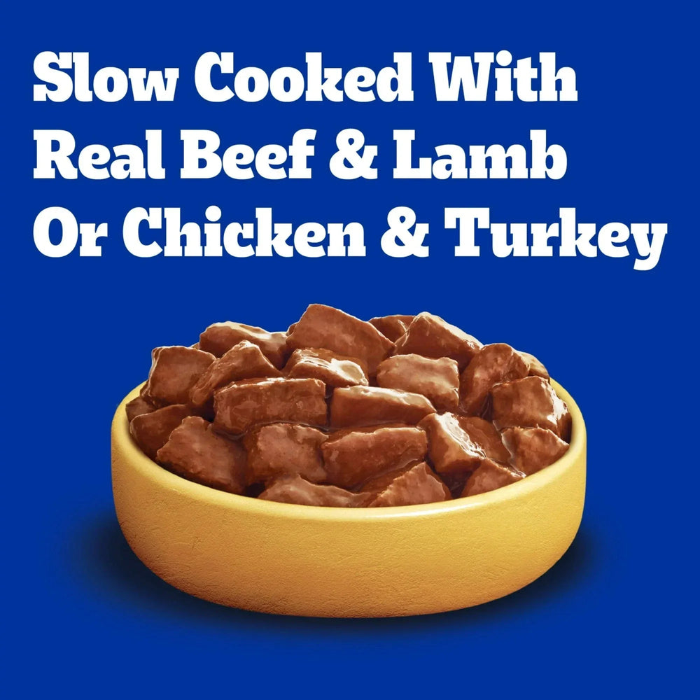 Pedigree High Protein Beef Lamb & Chicken Turkey In Gravy Wet Food Variety Pack (12) 13.2 oz Cans - USA MEGA SHOP