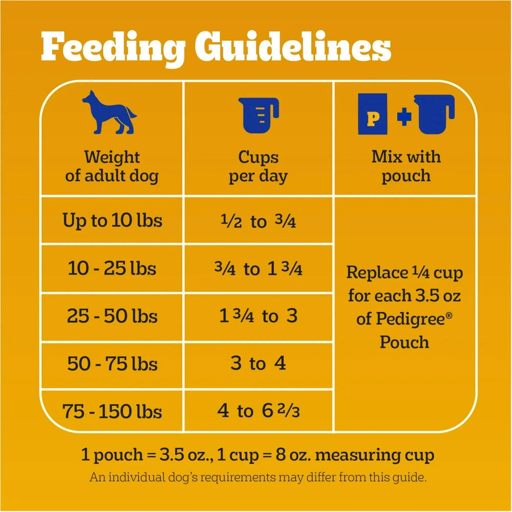 Pedigree With MarroBites Pieces Adult Dry Dog Food, Grilled Steak and Vegetable Flavor, 36 lb. Bag - USA MEGA SHOP