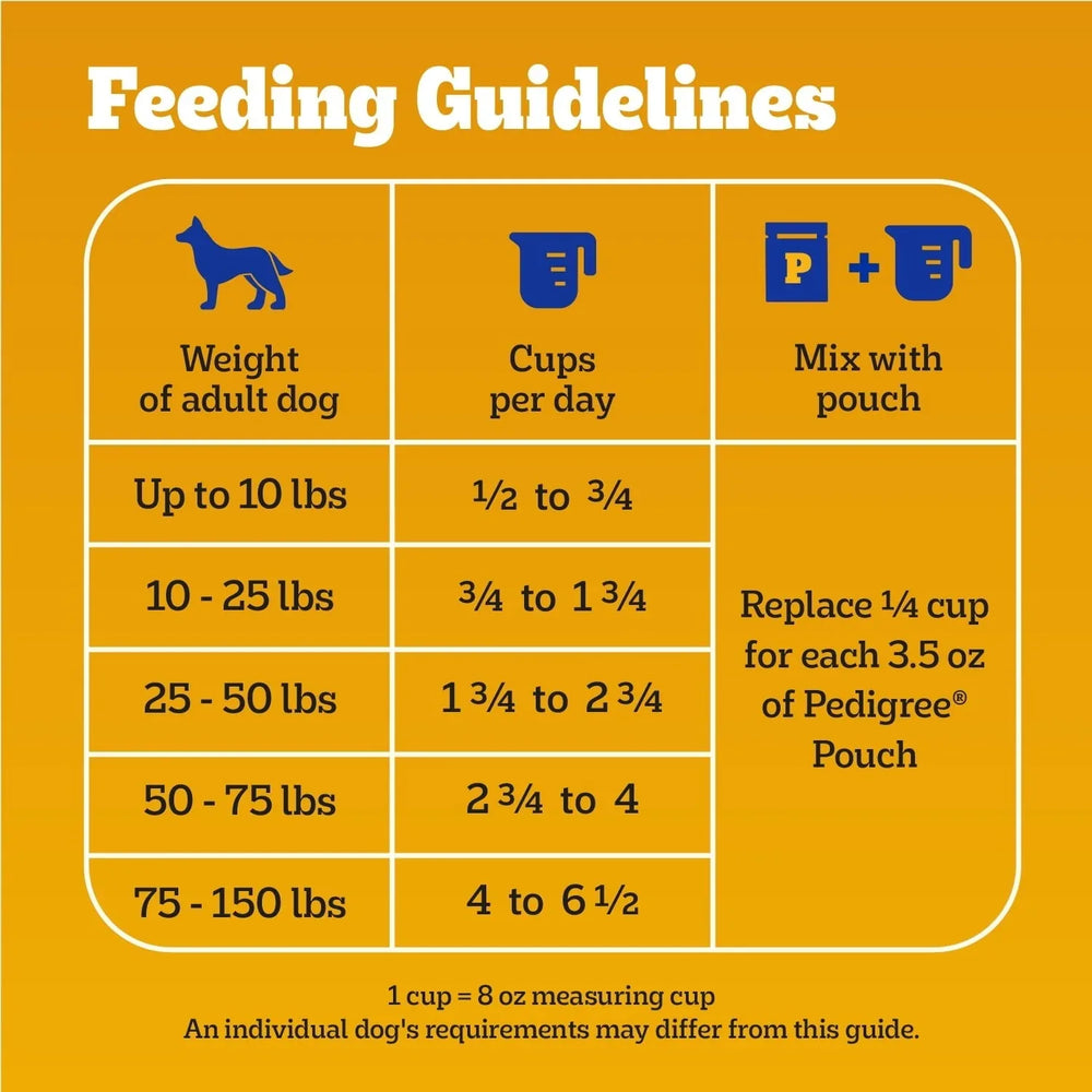 Pedigree With Tender Bites Complete Nutrition Adult Dry Dog Food Chicken & Steak Flavor Dog Kibble, 30 Lb Bag - USA MEGA SHOP