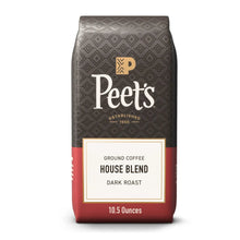 Ground coffee bag: Peet's House Blend Dark Roast, 10.5 oz