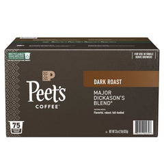 Peet's Coffee Major Dickason‚Äôs Blend Single Serve Pods, 75-count