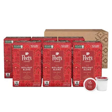 Peet's Holiday Blend dark roast coffee pod multipack with outer shipping box