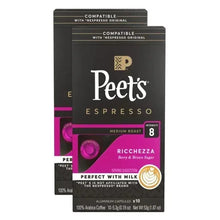 Peet's Espresso compatible aluminum capsule box, medium roast Ricchezza