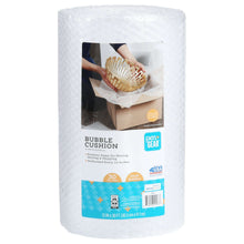 Clear plastic bubble cushion roll with small bubbles, 12 in. x 30 ft