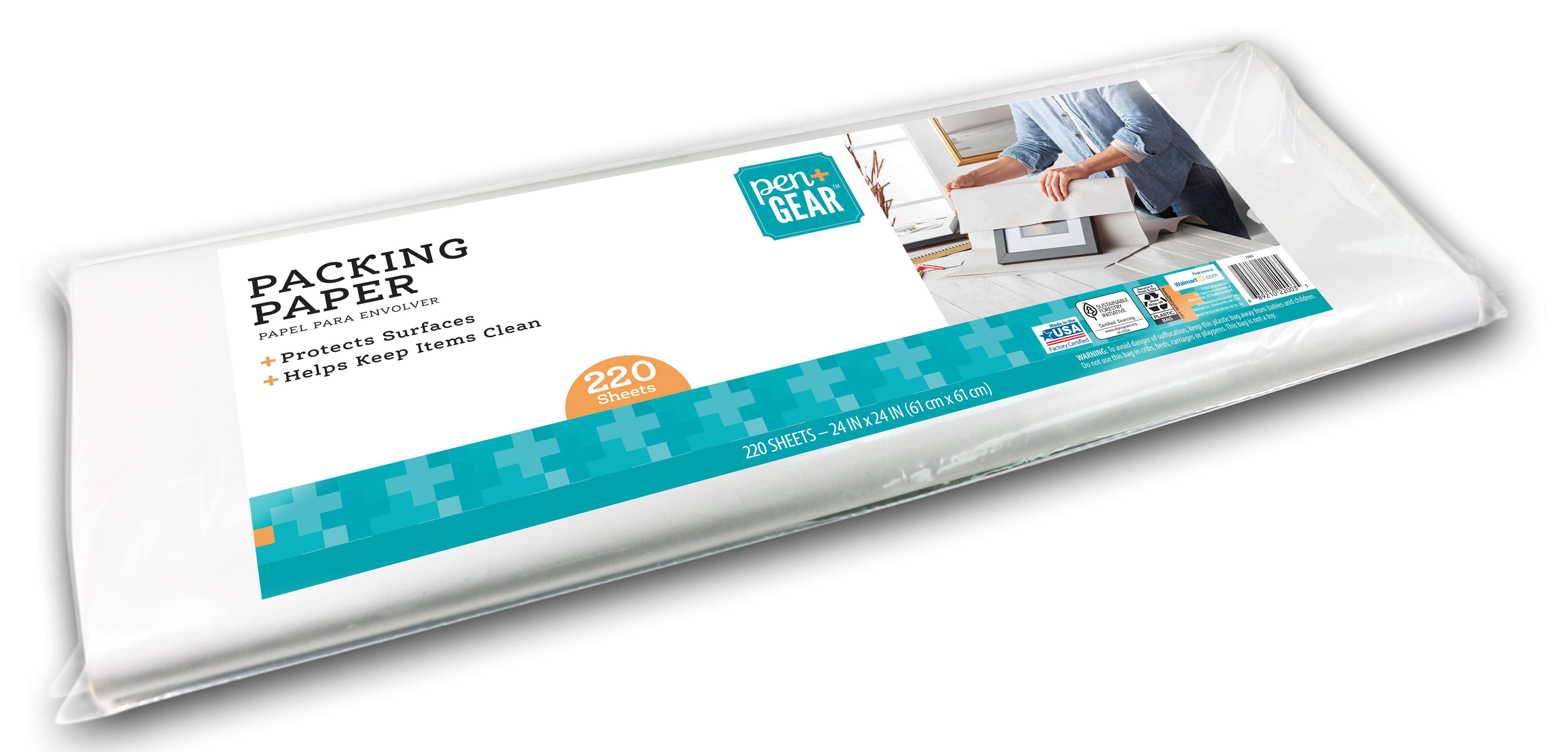 Pen+Gear 24 in x 24 in White Packing Paper for Moving & Shipping, 220 Sheets, 7.22 lb