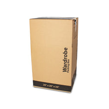 Kraft moving wardrobe box with side opening, 20 x 20 x 34 in