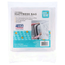 Universal mattress bag, clear plastic cover for twin to king mattresses