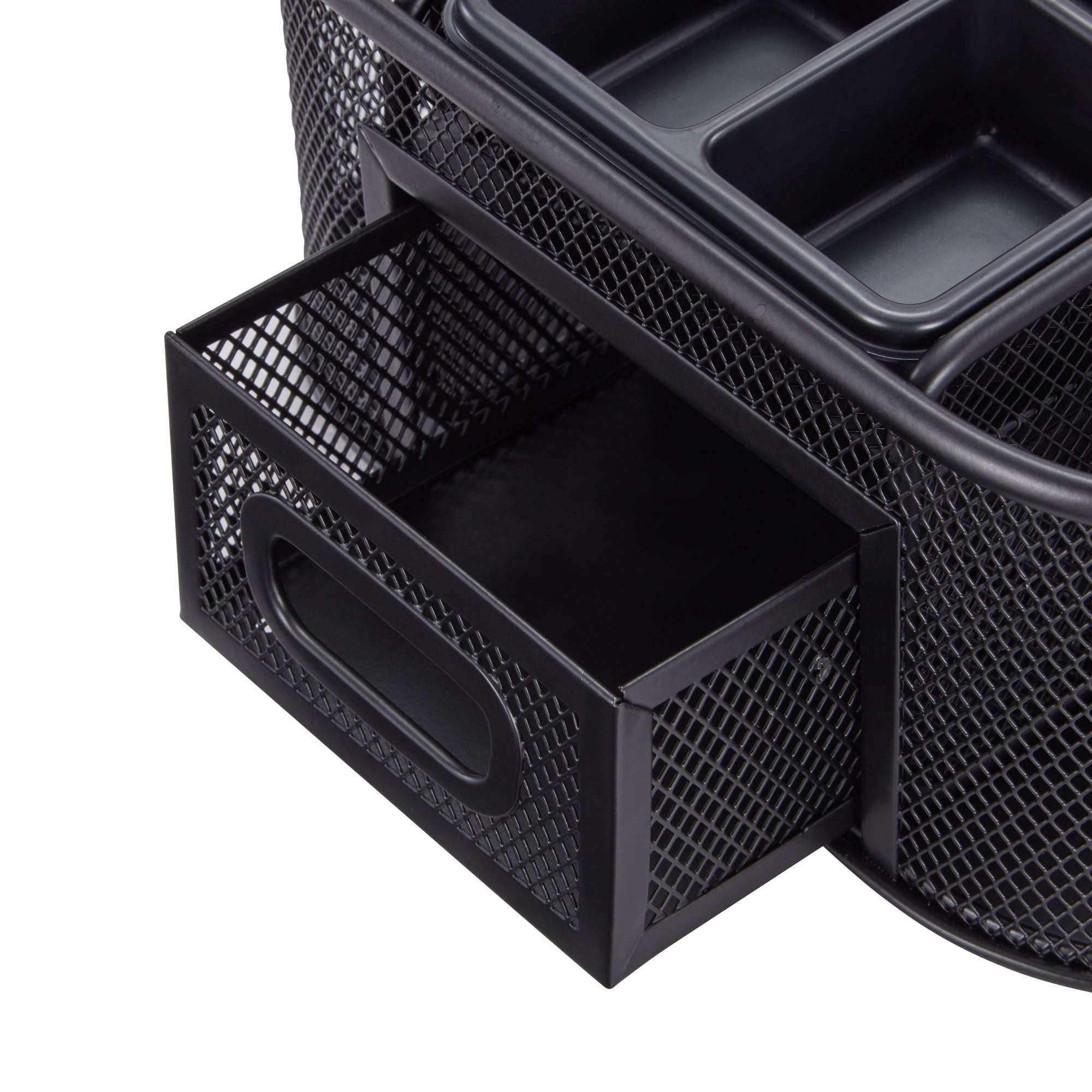 Pen+Gear Metal Mesh Desktop Organizer, 8 Compartments, Black
