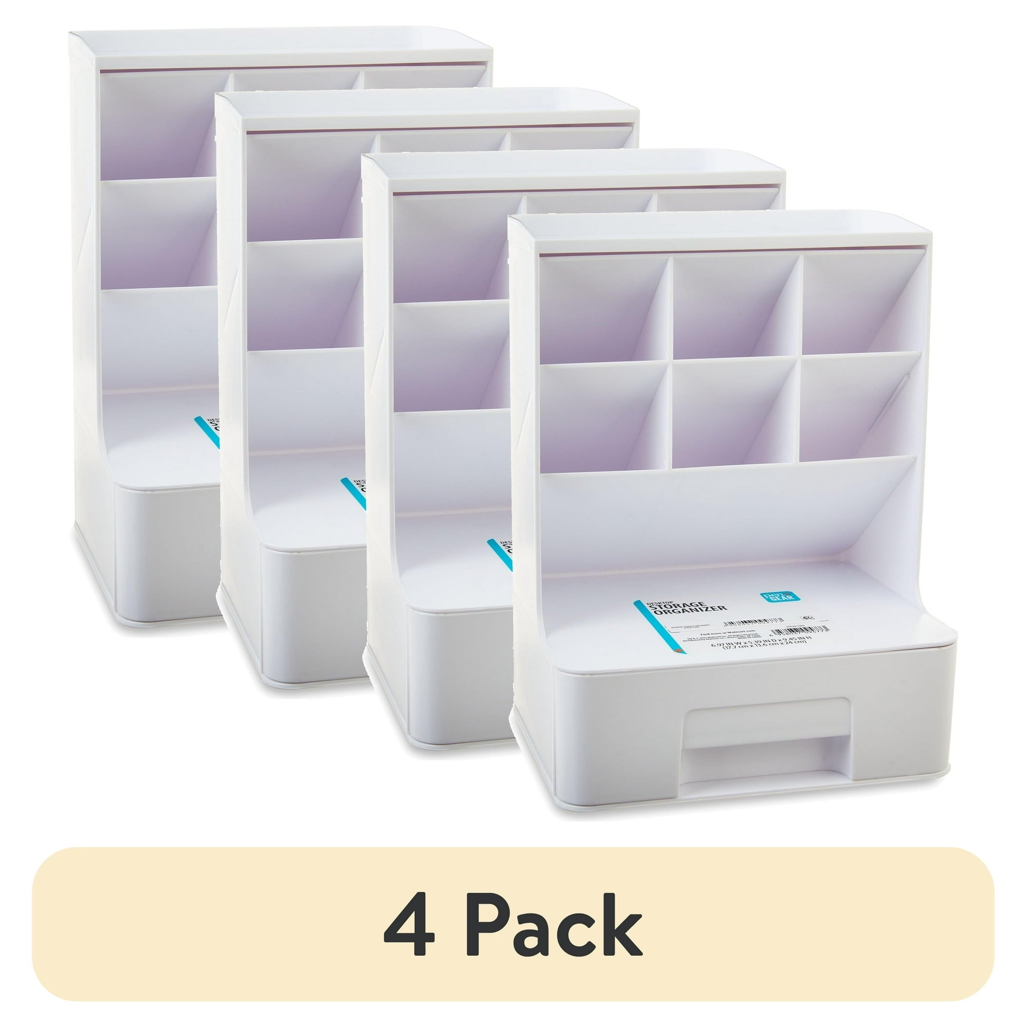 Pen Gear White Tall Organizer Plastic Desktop Organizer